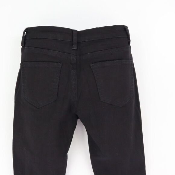 Boohoo Skinny Jeans Distressed Mid Rise Womens‎ Size 4P Black Denim Stretch NWT - Picture 3 of 7